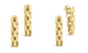 Sterling Forever Women's Chain Gold Plated Dangle Stud Earrings